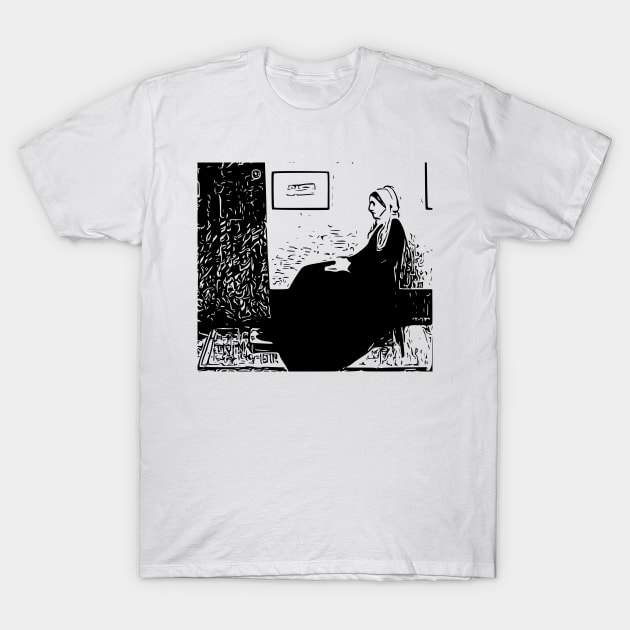 James McNeill Whistler | Whistler's Mother | Line art T-Shirt by Classical